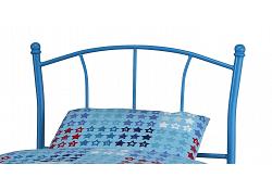 3ft Single Blue Metal Bed Frame 3